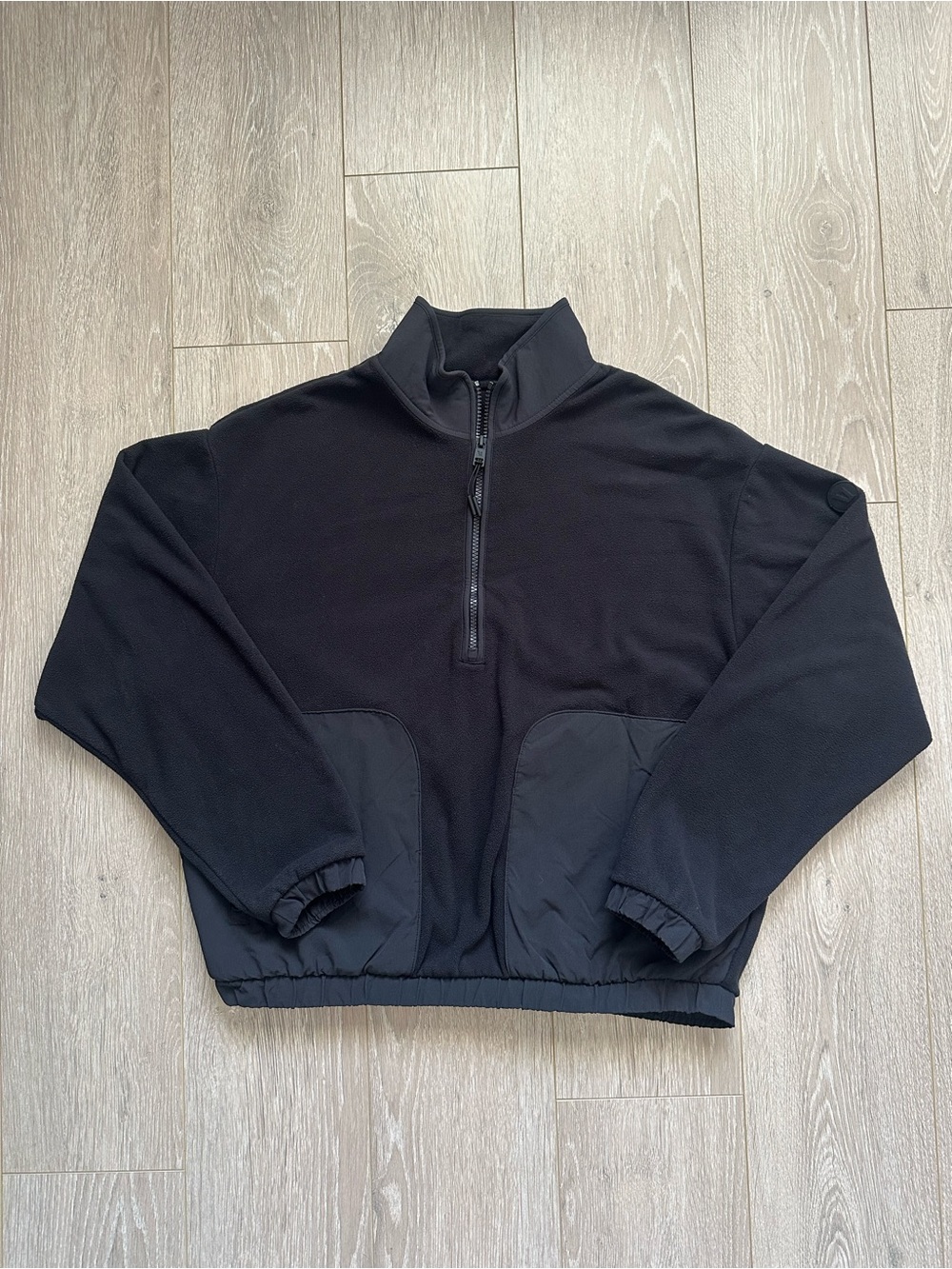 Vuori Jacket Women's Aspen Half Zip Fleece Pullover Polartec VW599 Black Sz S